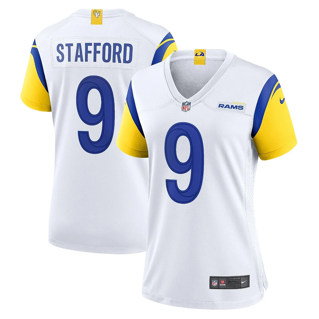 Zennovawear Women's Los Angeles Rams Matthew Stafford White Alternate Game Jersey