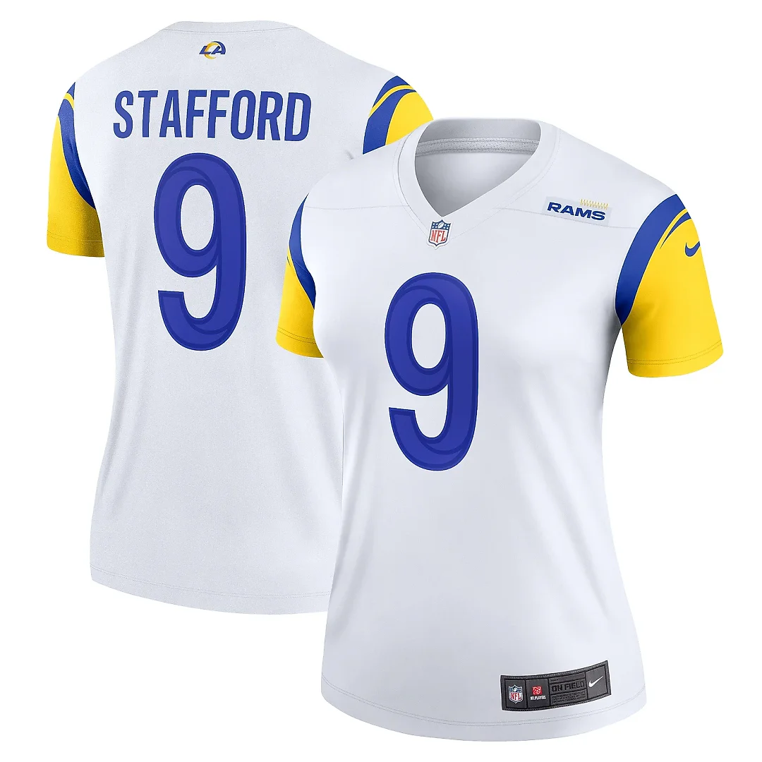 Zennovawear Women's Los Angeles Rams Matthew Stafford White Alternate Legend Player Performance Top