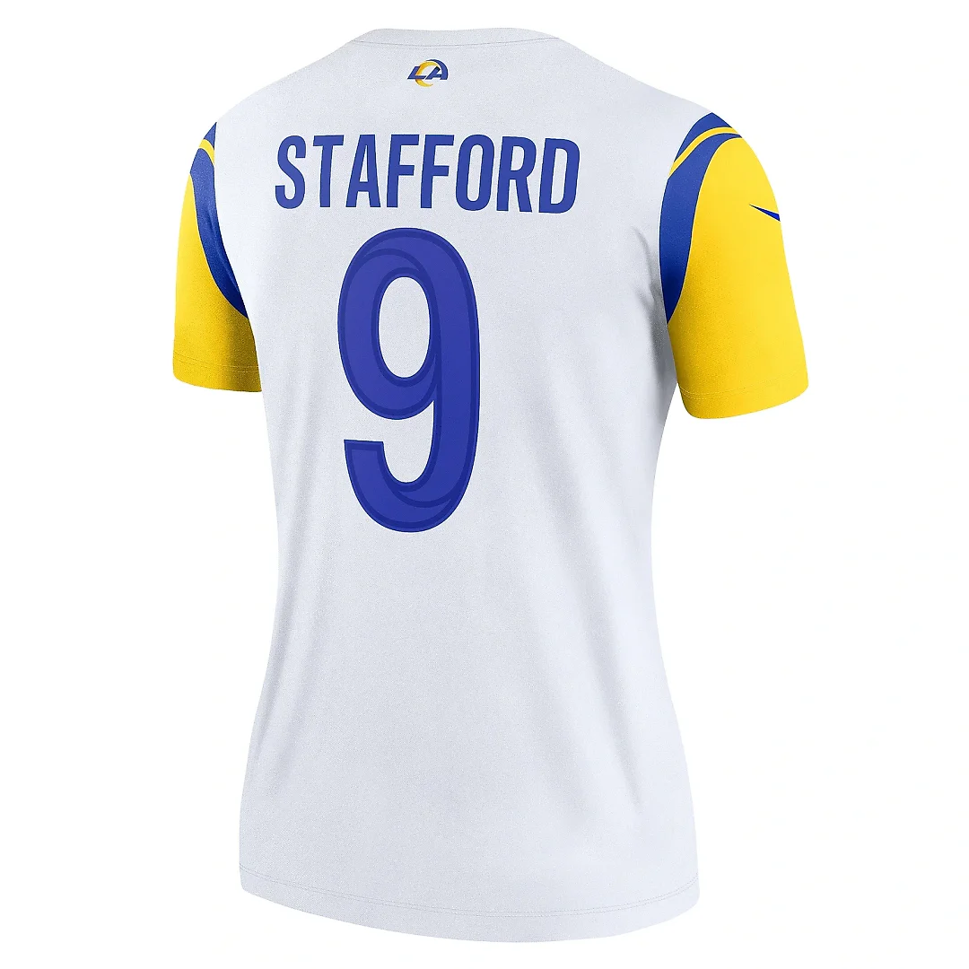 Zennovawear Women's Los Angeles Rams Matthew Stafford White Alternate Legend Player Performance Top
