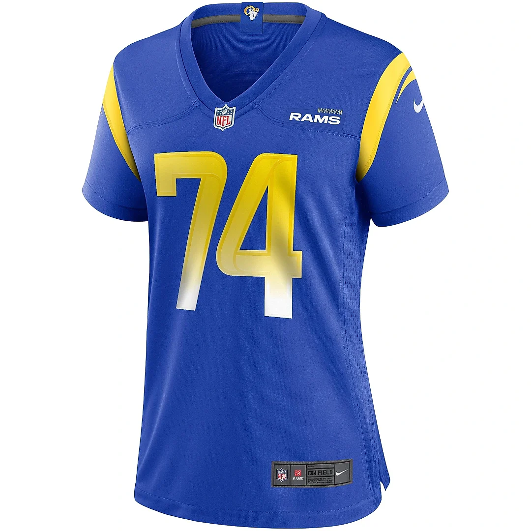 Zennovawear Women's Los Angeles Rams Merlin Olsen Royal Game Retired Player Jersey