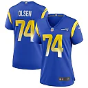 Zennovawear Women's Los Angeles Rams Merlin Olsen Royal Game Retired Player Jersey
