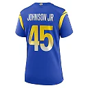Zennovawear Women's Los Angeles Rams Neal Johnson Jr Royal Game Jersey