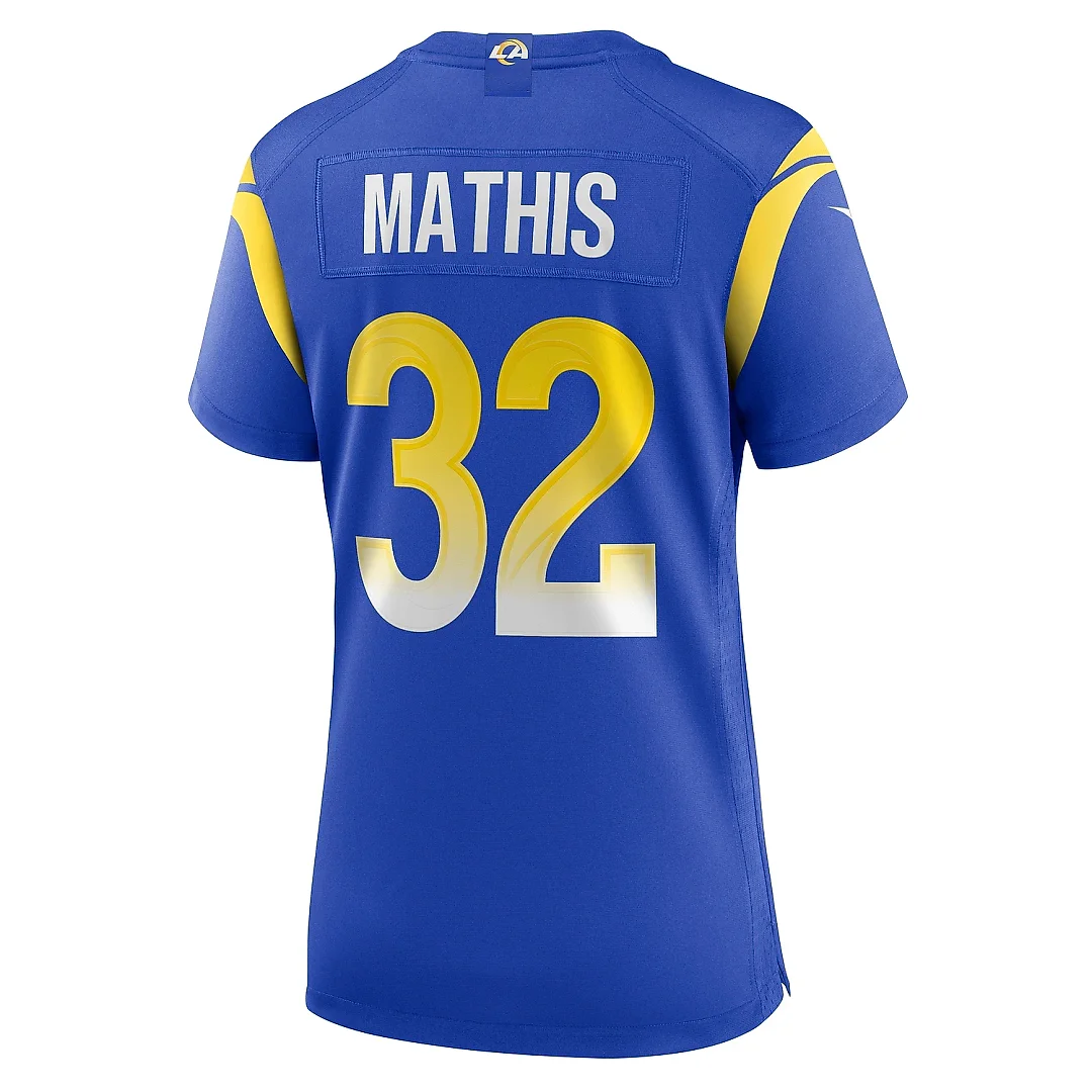 Zennovawear Women's Los Angeles Rams Ochaun Mathis Royal Home Game Jersey
