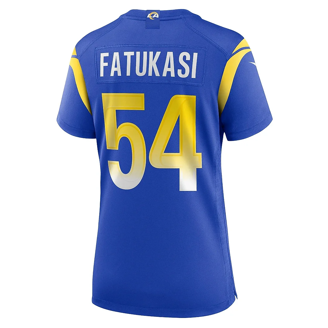 Zennovawear Women's Los Angeles Rams Olakunle Fatukasi Royal Game Jersey
