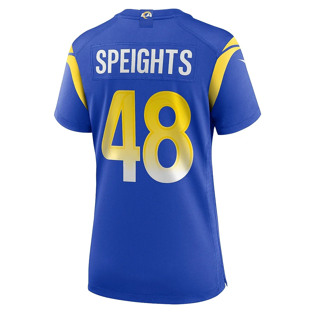 Zennovawear Women's Los Angeles Rams Omar Speights Royal Game Jersey
