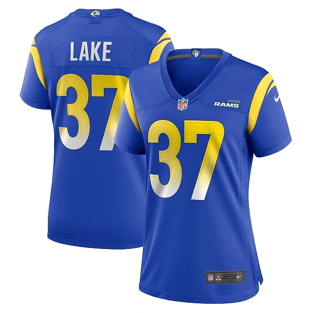 Zennovawear Women's Los Angeles Rams Quentin Lake Royal Game Player Jersey