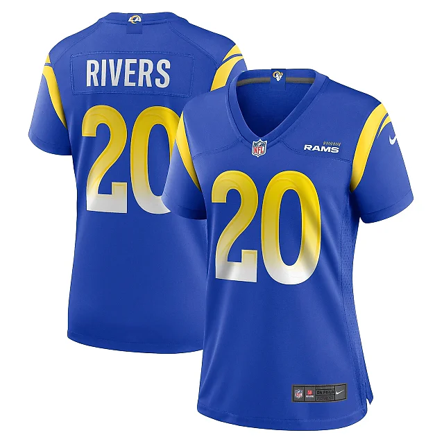 Zennovawear Women's Los Angeles Rams Ronnie Rivers Royal Team Game Jersey