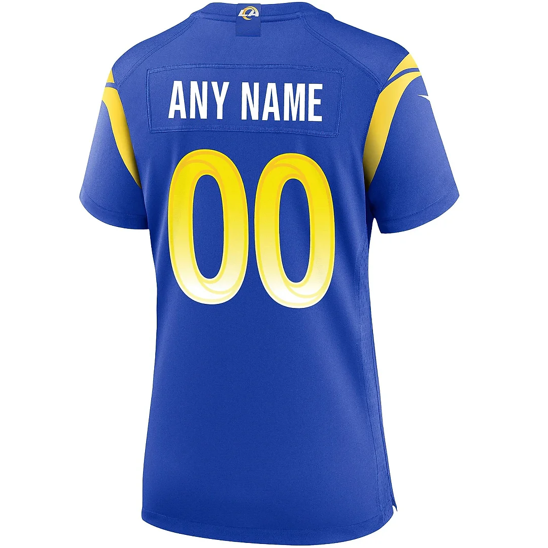Zennovawear Women's Los Angeles Rams Royal Custom Game Jersey