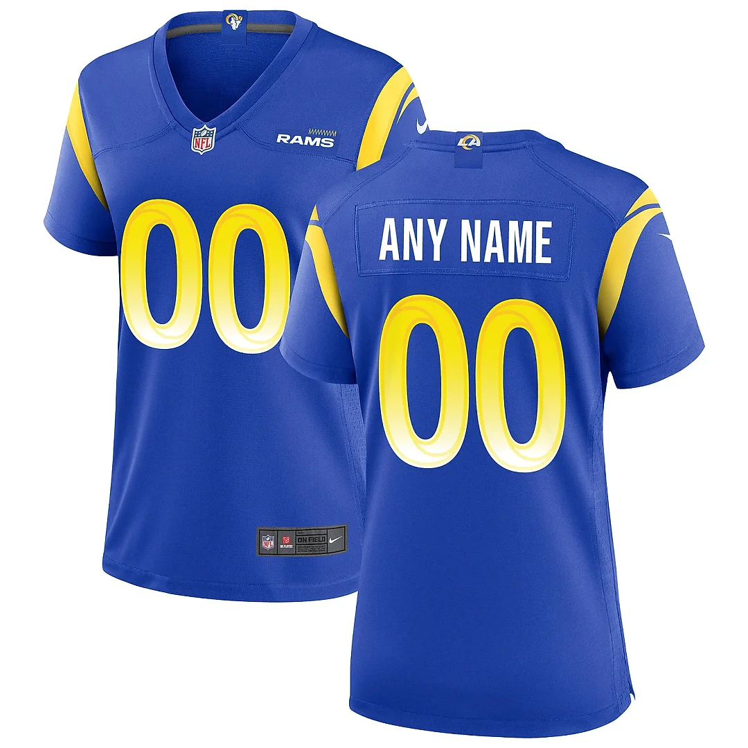 Zennovawear Women's Los Angeles Rams Royal Custom Game Jersey