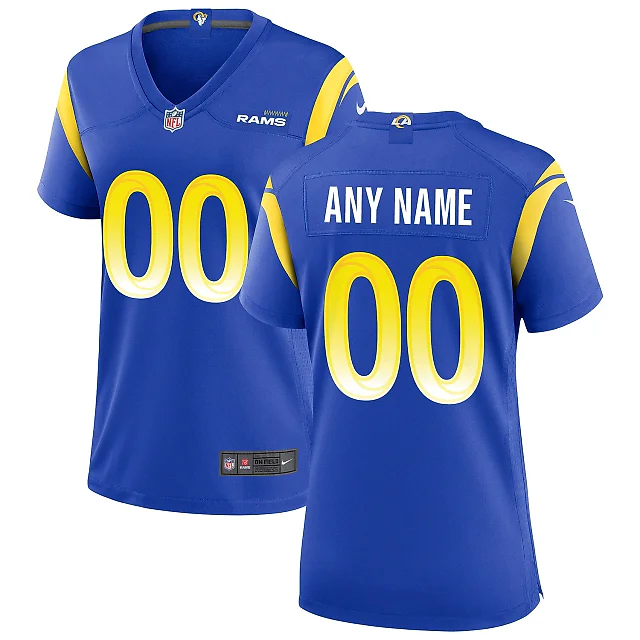 Zennovawear Women's Los Angeles Rams Royal Custom Game Jersey