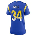 Zennovawear Women's Los Angeles Rams Tanner Ingle Royal Home Game Jersey