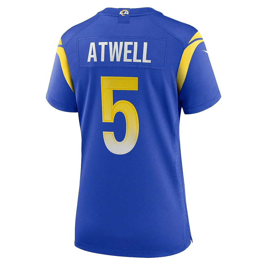 Zennovawear Women's Los Angeles Rams Tutu Atwell Royal Home Game Jersey