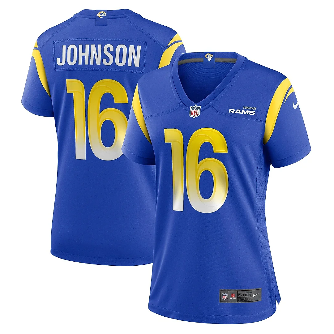 Zennovawear Women's Los Angeles Rams Tyler Johnson Royal Team Game Jersey
