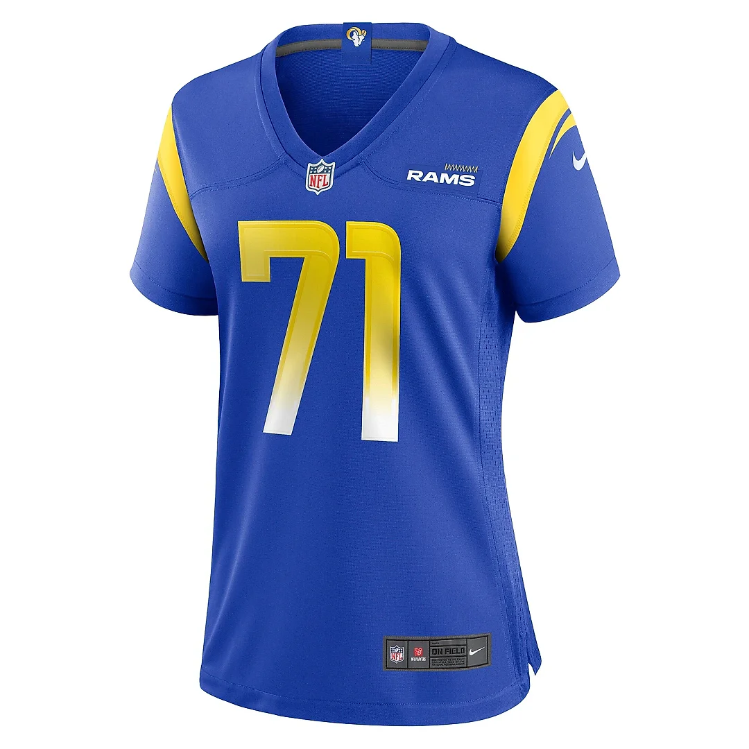 Zennovawear Women's Los Angeles Rams Warren McClendon Jr. Royal Team Game Jersey