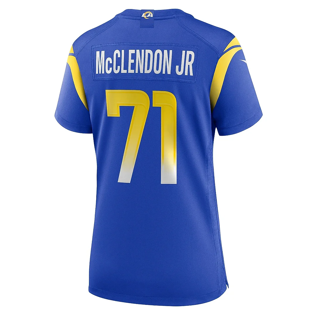 Zennovawear Women's Los Angeles Rams Warren McClendon Jr. Royal Team Game Jersey