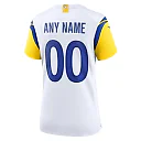 Zennovawear Women's Los Angeles Rams White Alternate Custom Jersey