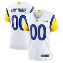 Zennovawear Women's Los Angeles Rams White Alternate Custom Jersey