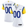 Zennovawear Women's Los Angeles Rams White Alternate Custom Jersey