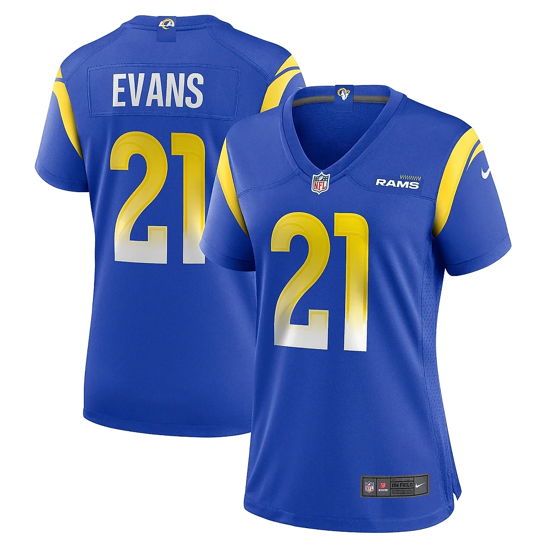 Zennovawear Women's Los Angeles Rams Zach Evans Royal Home Game Jersey