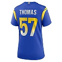 Zennovawear Women's Los Angeles Rams Zachary Thomas Royal Team Game Jersey
