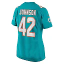 Zennovawear Women's Miami Dolphins Alexander Johnson Aqua Game Jersey