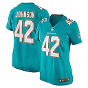 Zennovawear Women's Miami Dolphins Alexander Johnson Aqua Game Jersey