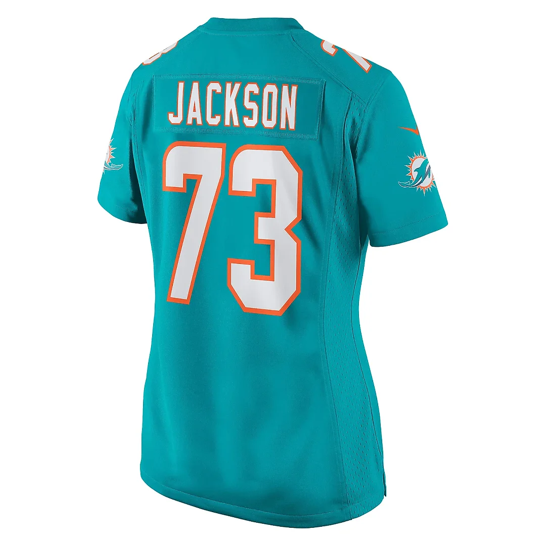 Zennovawear Women's Miami Dolphins Austin Jackson Aqua Game Jersey