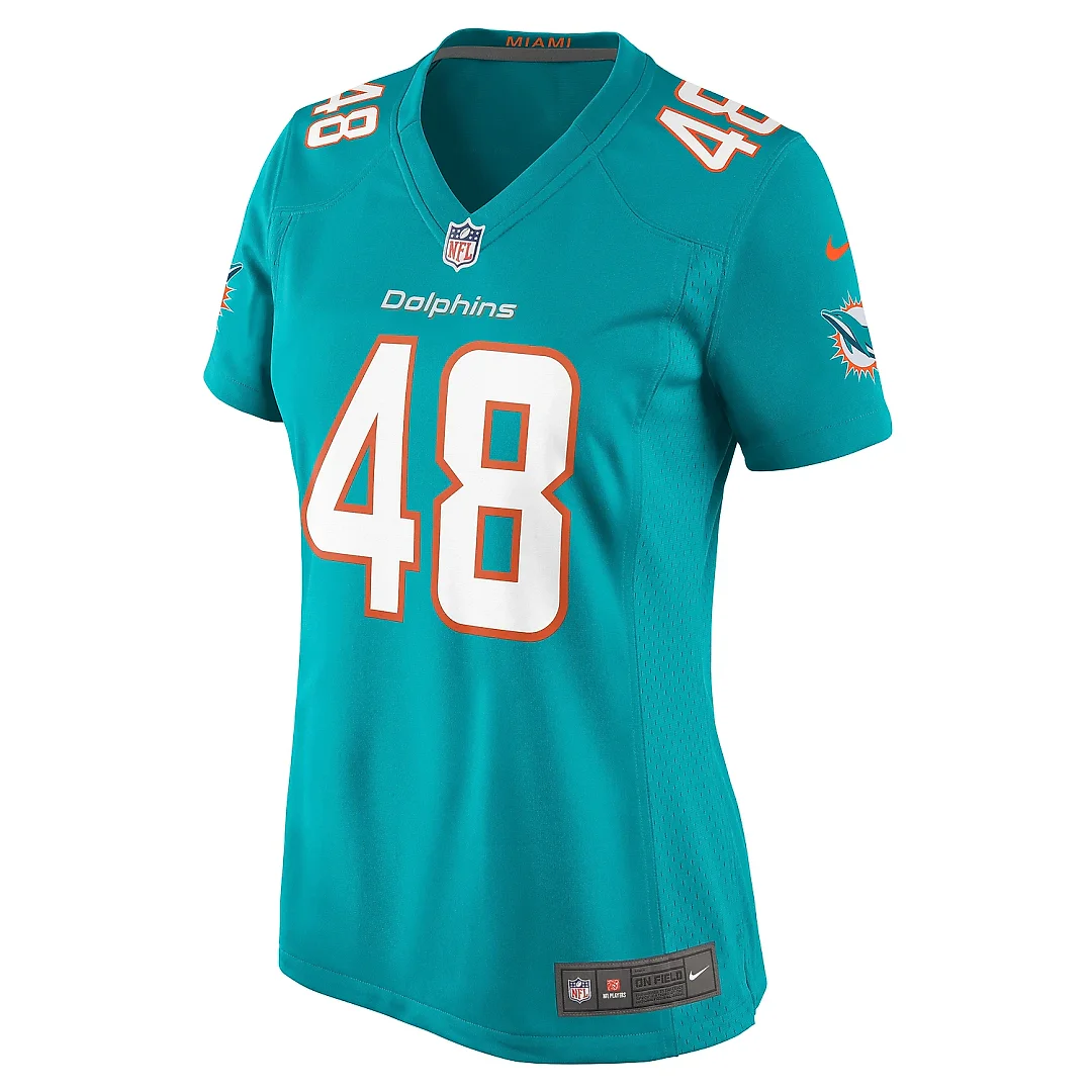 Zennovawear Women's Miami Dolphins Blake Ferguson Aqua Game Jersey