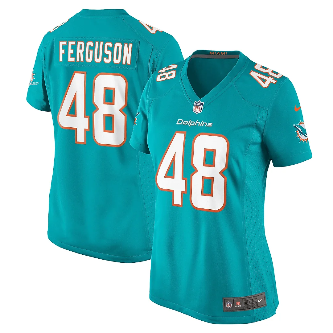 Zennovawear Women's Miami Dolphins Blake Ferguson Aqua Game Jersey