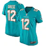Zennovawear Women's Miami Dolphins Bob Griese Aqua Game Retired Player Jersey