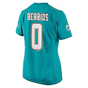 Zennovawear Women's Miami Dolphins Braxton Berrios Aqua Game Jersey