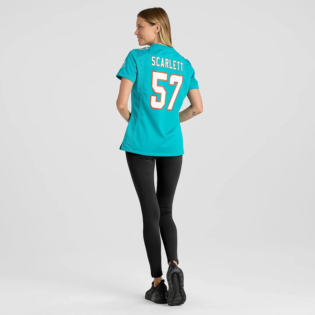 Zennovawear Women's Miami Dolphins Brennan Scarlett Aqua Game Jersey