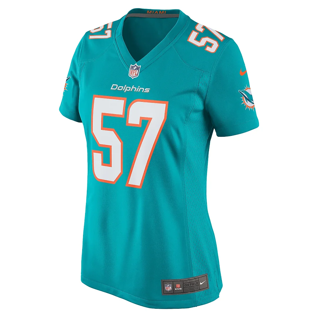 Zennovawear Women's Miami Dolphins Brennan Scarlett Aqua Game Jersey