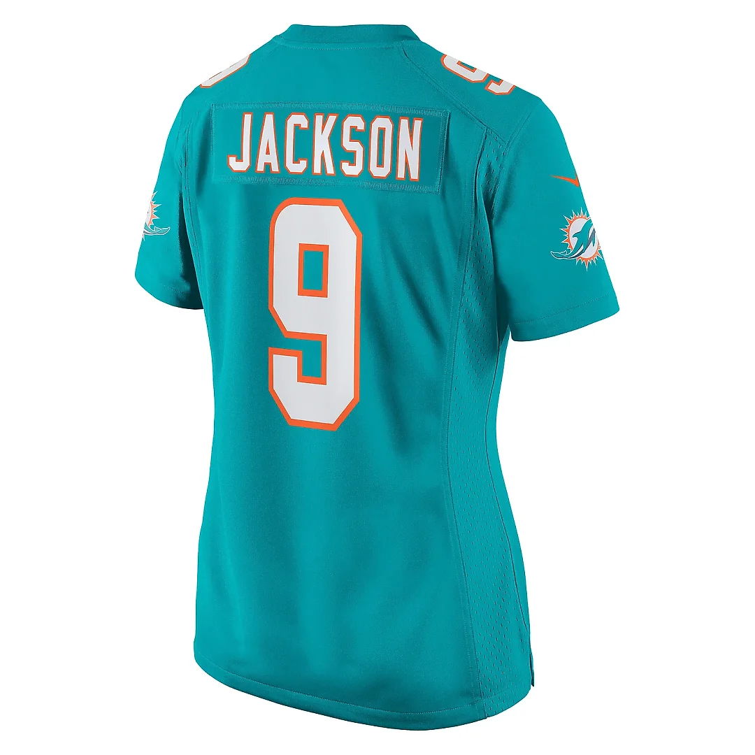 Zennovawear Women's Miami Dolphins Calvin Jackson Aqua Home Game Player Jersey