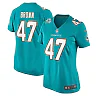 Zennovawear Women's Miami Dolphins Cam Brown Aqua Game Jersey