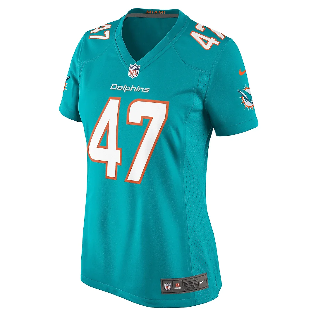 Zennovawear Women's Miami Dolphins Cam Brown Aqua Game Jersey