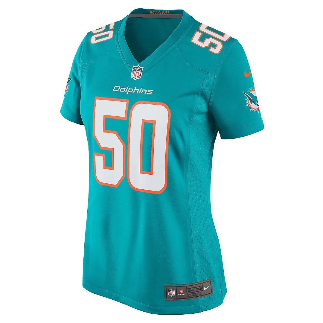Zennovawear Women's Miami Dolphins Chase Winovich Aqua Team Game Jersey