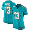 Zennovawear Women's Miami Dolphins Dan Marino Aqua Game Retired Player Jersey