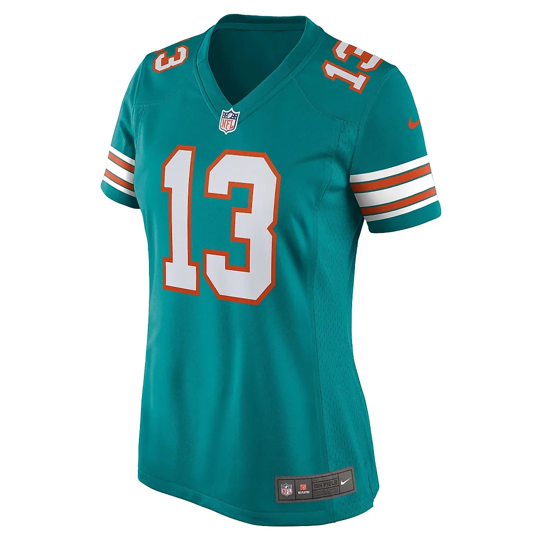 Zennovawear Women's Miami Dolphins Dan Marino Aqua Retired Player Jersey