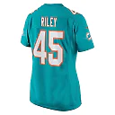 Zennovawear Women's Miami Dolphins Duke Riley Aqua Game Jersey