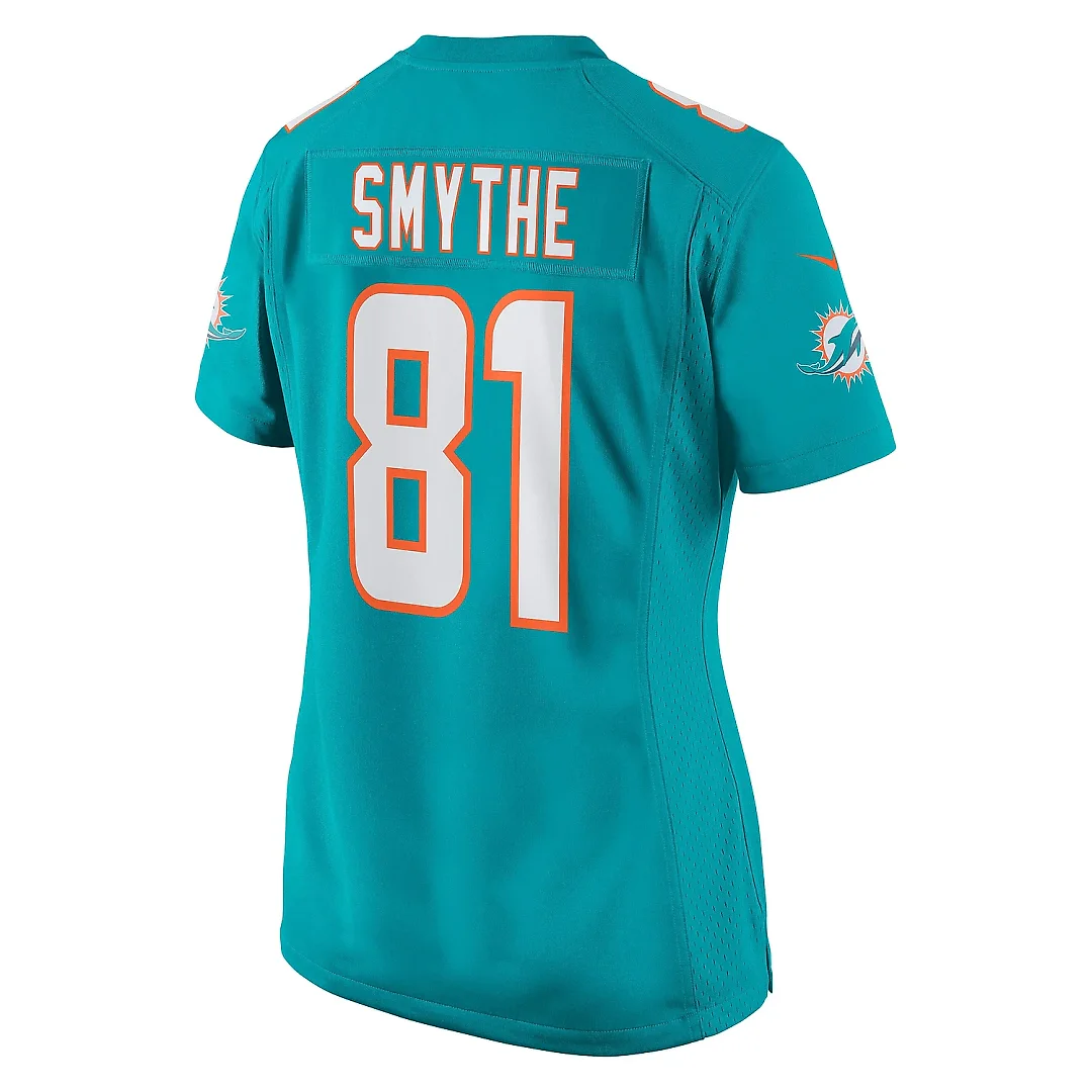Zennovawear Women's Miami Dolphins Durham Smythe Aqua Game Jersey