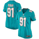 Zennovawear Women's Miami Dolphins Emmanuel Ogbah Aqua Game Jersey