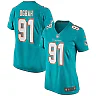 Zennovawear Women's Miami Dolphins Emmanuel Ogbah Aqua Game Jersey