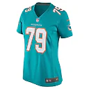 Zennovawear Women's Miami Dolphins Eric Fisher Aqua Home Game Player Jersey