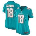 Zennovawear Women's Miami Dolphins Erik Ezukanma Aqua Game Player Jersey
