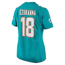 Zennovawear Women's Miami Dolphins Erik Ezukanma Aqua Game Player Jersey