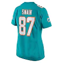 Zennovawear Women's Miami Dolphins Freddie Swain Aqua Game Jersey