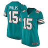 Zennovawear Women's Miami Dolphins Jaelan Phillips Aqua Alternate Game Jersey