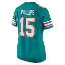 Zennovawear Women's Miami Dolphins Jaelan Phillips Aqua Alternate Game Jersey