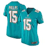 Zennovawear Women's Miami Dolphins Jaelan Phillips Aqua Game Player Jersey